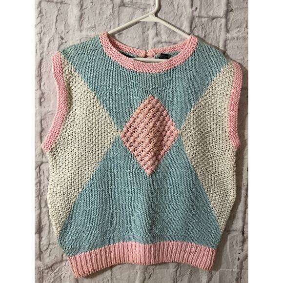 Vintage Country Craft Hand Knitted Sweater Vest Shirt Size 42 - Picture 7 of 8